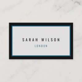 Modern minimalistisk marin svart affärskort