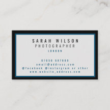 Modern minimalistisk marin svart affärskort