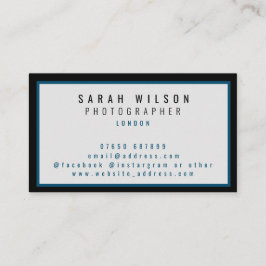 Modern minimalistisk marin svart affärskort visitkort