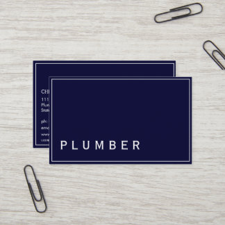 Modern minimalistisk marinblå professionell visitkort
