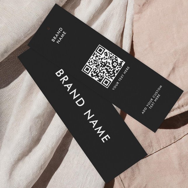 Modern minimalistisk Märkre för QR-kodklotetikett Litet Visitkort (Skapare uppladdad)