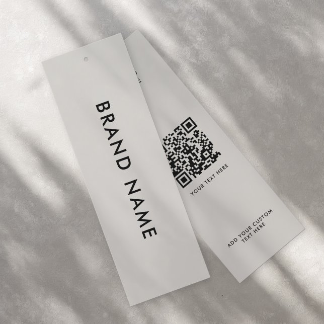 Modern minimalistisk Märkre för QR-kodklotetikett Litet Visitkort (Skapare uppladdad)
