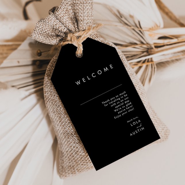 Modern minimalistisk Märkre för välkomstgåva från  Presentetikett (Skapare uppladdad)