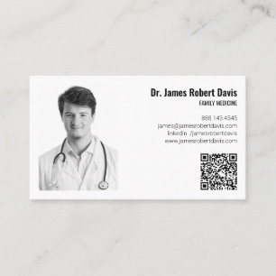 Modern Minimalistisk medicinsk Doktor-fotopakod 👨 Visitkort