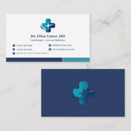 Modern Minimalistisk Medicinsk Prax | Anpassad Log Visitkort