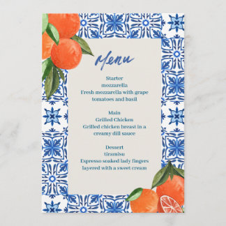 Modern minimalistisk meny