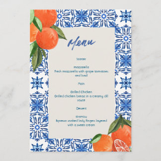 Modern minimalistisk meny