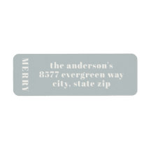 Modern minimalistisk merry Blue-Returadress