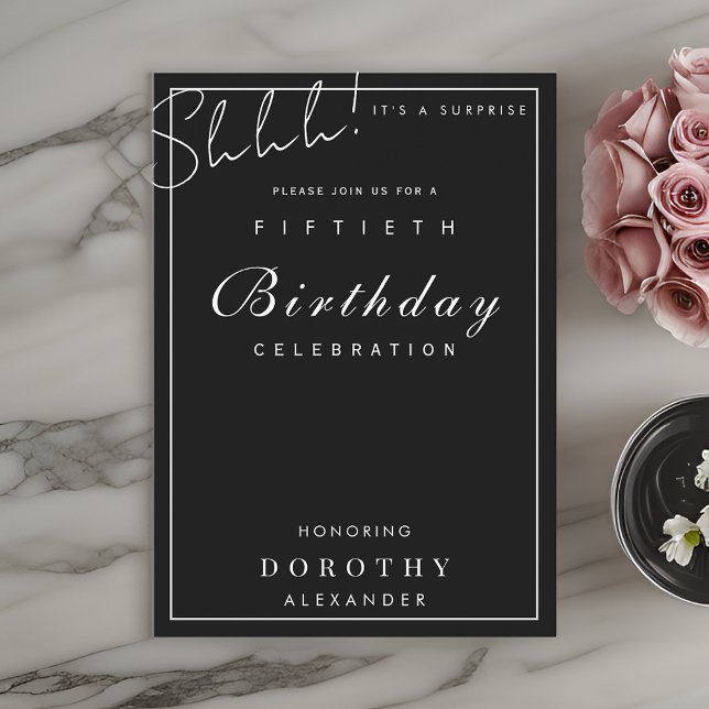 Modern minimalistisk milstolpe - födelsedag inbjudningar (Skapare uppladdad)