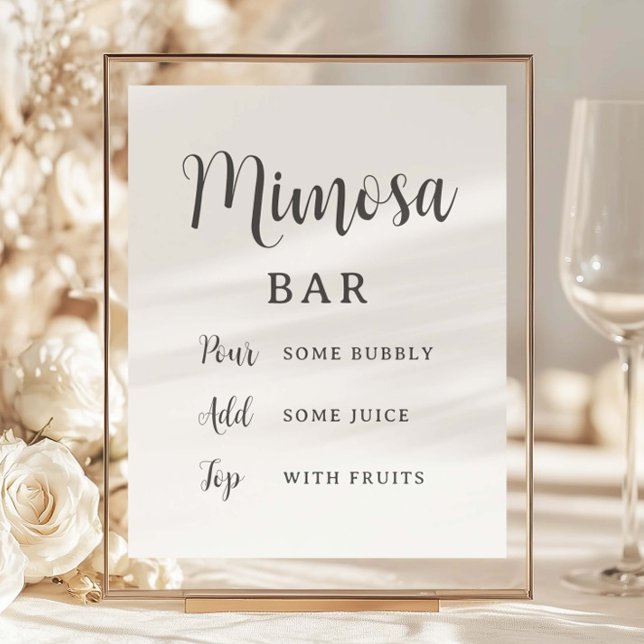 Modern minimalistisk Mimosa Pub Party Tabletop-sky (Skapare uppladdad)