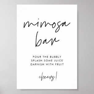 Modern Minimalistisk Mimosa pub-signal Poster