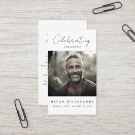 Modern minimalistisk minnesanteckningskort visitkort