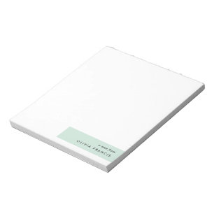 Modern Minimalistisk Mint-Grönt Pastel Anteckningsblock
