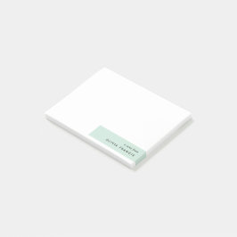 Modern Minimalistisk Mint-Grönt Pastel Post-it Block