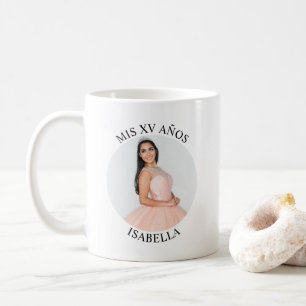Modern Minimalistisk Mis XV Års Födelsedags Cirkul Kaffemugg