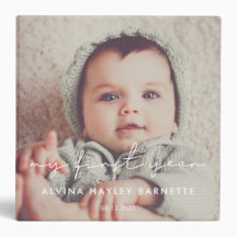 Modern minimalistisk mitt första år Baby-album