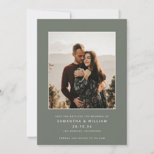 Modern minimalistisk mix & match-foto spara datumet