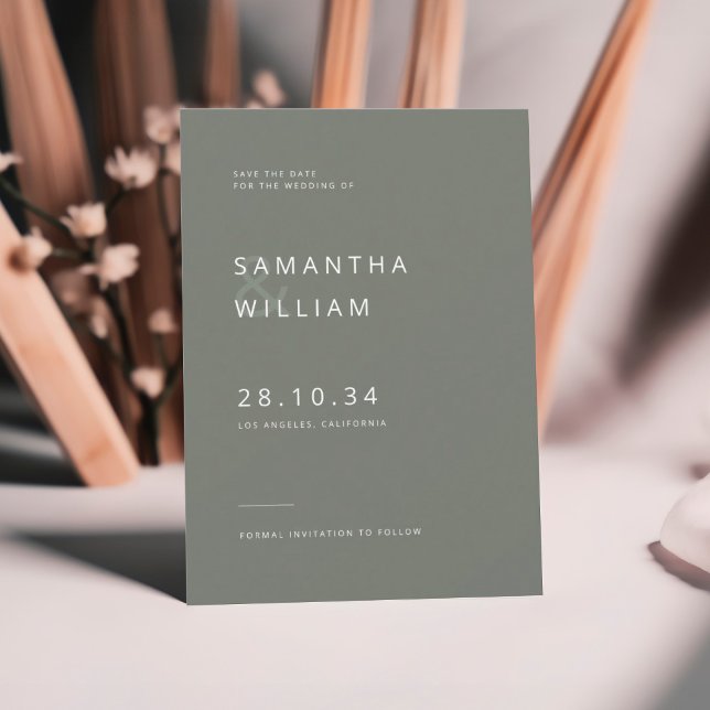 Modern minimalistisk mix och matcha elegant bröllo spara datumet (Skapare uppladdad)