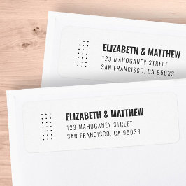 Modern, minimalistisk modern geometrisk Returadres Returadress Etikett