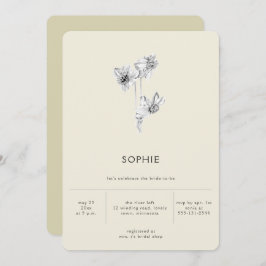 Modern minimalistisk Möhippa för Guld-färgämnet Da Inbjudningar