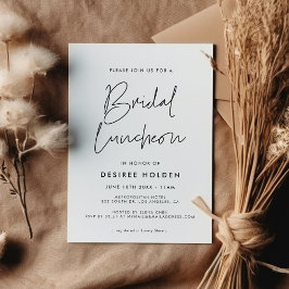 Modern minimalistisk Möhippa luncheon Inbjudningar
