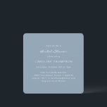 Modern minimalistisk Möhippa Square Dusty Blue Inbjudningar<br><div class="desc">Modern inbjudan till minsta kvadrat-Möhippa i Dusty Blue</div>