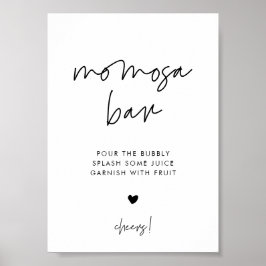 Modern Minimalistisk Momosa pub-signal Poster