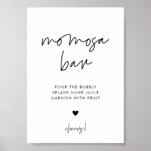 Modern Minimalistisk Momosa pub-signal Poster