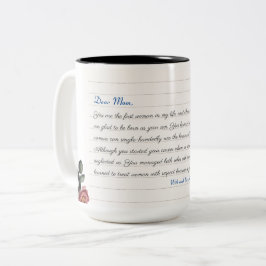 Modern minimalistisk monogram-Anpassningsbar - fot Två-Tonad Mugg