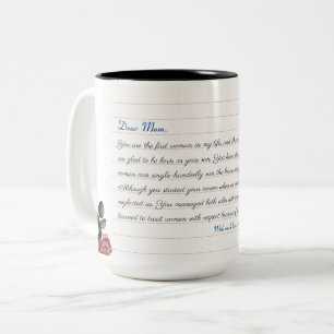 Modern minimalistisk monogram-Anpassningsbar - fot Två-Tonad Mugg