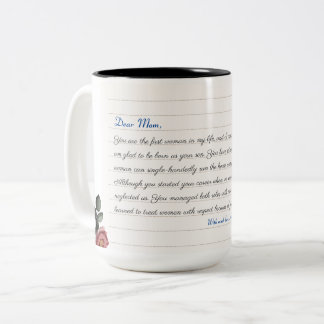 Modern minimalistisk monogram-Anpassningsbar - fot Två-Tonad Mugg