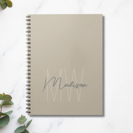 Modern Minimalistisk Monogram Anteckningsbok