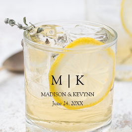 Modern minimalistisk Monogram Bröllop