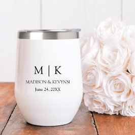 Modern minimalistisk Monogram Bröllop