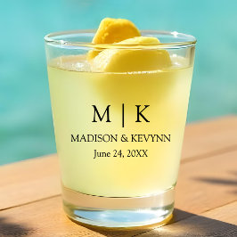 Modern minimalistisk Monogram Bröllop
