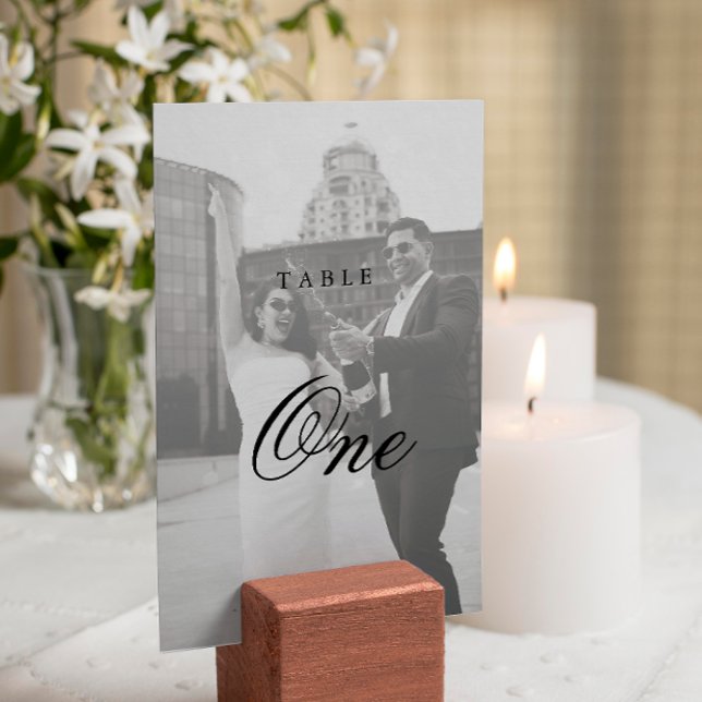 Modern minimalistisk Monogram Bröllop Bordsnummer (Skapare uppladdad)