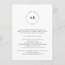 Modern minimalistisk Monogram Bröllop Initialer