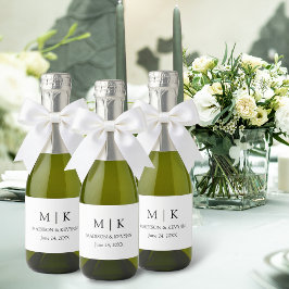 Modern minimalistisk monogram bröllopsmini