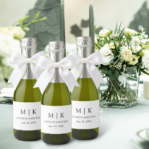 Modern minimalistisk monogram bröllopsmini