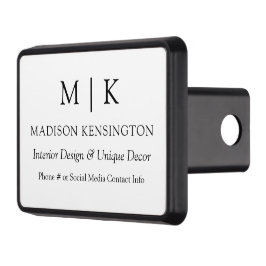 Modern Minimalistisk Monogram eller Lägg till Logo Dragkroksskydd