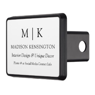 Modern Minimalistisk Monogram eller Lägg till Logo Dragkroksskydd