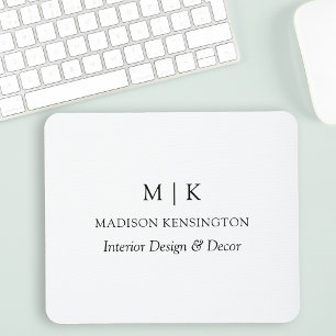Modern Minimalistisk Monogram eller Lägg till Logo Musmatta