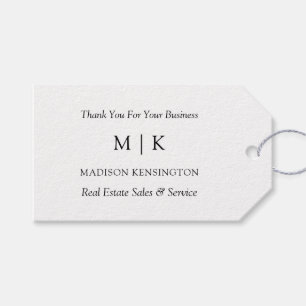 Modern Minimalistisk Monogram eller Lägg till Logo Presentetikett
