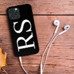 Modern Minimalistisk Monogram Fodral Case-Mate<br><div class="desc">Denna design finns också tillgänglig för andra telefonmodeller. Välj Enhetstyp för att se andra iPhone-,  Samsung Galaxy- eller Google-fodral. Vissa stilar kan ändras genom att välja Stil om det är ett alternativ.</div>