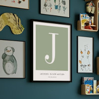 Modern minimalistisk Monogram för Nursery Baby Nam