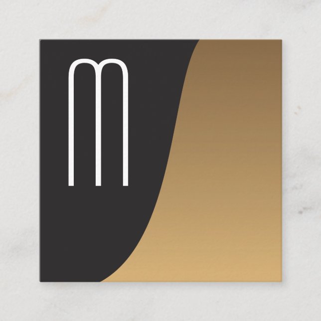 Modern minimalistisk monogram | Klassisk Färg Fyrkantigt Visitkort (Framsida)