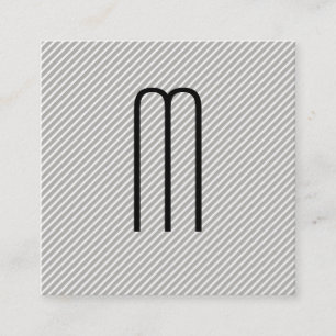 Modern minimalistisk Monogram med Rand Fyrkantigt Visitkort