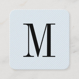 Modern minimalistisk Monogram med Rand Fyrkantigt Visitkort