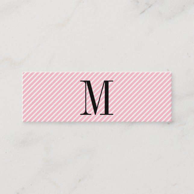 Modern minimalistisk Monogram med Rand Mini Visitkort (Framsida)