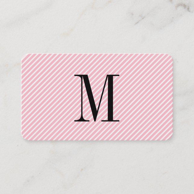 Modern minimalistisk Monogram med Rand Visitkort (Framsida)